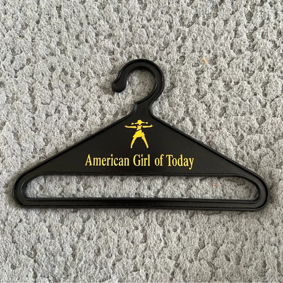 American Girl Doll Dress Denim Jumper Top Outfit Denim Jumper Blue Purple W/hngr - Picture 4 of 5